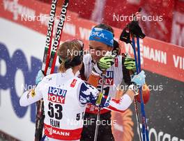 24.02.2015, Falun, Sweden (SWE): Elizabeth Stephen (USA), Stefanie Boehler (GER), (l-r)  - FIS nordic world ski championships, cross-country, 10km women, Falun (SWE). www.nordicfocus.com. © NordicFocus. Every downloaded picture is fee-liable.
