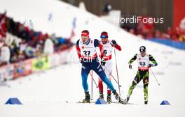 25.02.2015, Falun, Sweden (SWE): Sergey Ustiugov (RUS), Jan Antolec (POL), Maurice Manificat (FRA), (l-r)  - FIS nordic world ski championships, cross-country, 15km men, Falun (SWE). www.nordicfocus.com. © NordicFocus. Every downloaded picture is fee-liable.