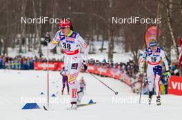 28.02.2015, Falun, Sweden (SWE): Emily Nishikawa (CAN), Jessica Diggins (USA), (l-r)  - FIS nordic world ski championships, cross-country, 30km women, Falun (SWE). www.nordicfocus.com. © NordicFocus. Every downloaded picture is fee-liable.