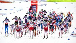 28.02.2015, Falun, Sweden (SWE): women's start - FIS nordic world ski championships, cross-country, 30km women, Falun (SWE). www.nordicfocus.com. © NordicFocus. Every downloaded picture is fee-liable.