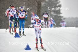 01.03.2015, Falun, Sweden (SWE): Matti Heikkinen (FIN), Johan Olsson (SWE), (l-r)  - FIS nordic world ski championships, cross-country, 50km men, Falun (SWE). www.nordicfocus.com. © NordicFocus. Every downloaded picture is fee-liable.