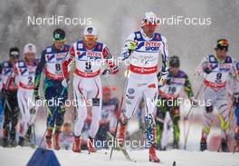 01.03.2015, Falun, Sweden (SWE): Alexey Poltoranin (KAZ), Niklas Dyrhaug (NOR), Johan Olsson (SWE), (l-r)  - FIS nordic world ski championships, cross-country, 50km men, Falun (SWE). www.nordicfocus.com. © NordicFocus. Every downloaded picture is fee-liable.