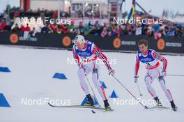 19.02.2015, Falun, Sweden (SWE): Ola Vigen Hattestad (NOR), Tomas Northug (NOR) - FIS nordic world ski championships, cross-country, individual sprint, Falun (SWE). www.nordicfocus.com. © NordicFocus. Every downloaded picture is fee-liable.
