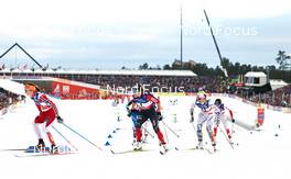 19.02.2015, Falun, Sweden (SWE): Celine Brun-Lie (NOR), Justyna Kowalczyk (POL), Magdalena Pajala (SWE), (l-r)  - FIS nordic world ski championships, cross-country, individual sprint, Falun (SWE). www.nordicfocus.com. © NordicFocus. Every downloaded picture is fee-liable.