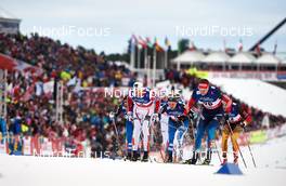 19.02.2015, Falun, Sweden (SWE): Ola Vigen Hattestad (NOR), Sergey Ustiugov (RUS), (l-r)  - FIS nordic world ski championships, cross-country, individual sprint, Falun (SWE). www.nordicfocus.com. © NordicFocus. Every downloaded picture is fee-liable.