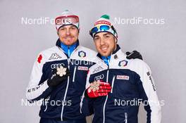 22.02.2015, Falun, Sweden (SWE): Dietmar Noeckler (ITA), Federico Pellegrino (ITA), (l-r)  - FIS nordic world ski championships, cross-country, medals, Falun (SWE). www.nordicfocus.com. © NordicFocus. Every downloaded picture is fee-liable.