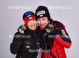 22.02.2015, Falun, Sweden (SWE): Sylwia Jaskowiec (POL), Justyna Kowalczyk (POL), (l-r)  - FIS nordic world ski championships, cross-country, medals, Falun (SWE). www.nordicfocus.com. © NordicFocus. Every downloaded picture is fee-liable.