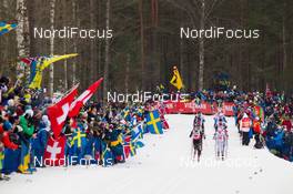 27.02.2015, Falun, Sweden (SWE): Crowded tracks during the FIS nordic world ski championships in Falun - FIS nordic world ski championships, cross-country, 4x10km men, Falun (SWE). www.nordicfocus.com. © NordicFocus. Every downloaded picture is fee-liable.