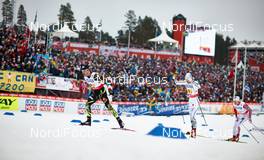 27.02.2015, Falun, Sweden (SWE): Alexander Legkov (RUS), Marcus Hellner (SWE), Anders Gloeersen (NOR), (l-r)  - FIS nordic world ski championships, cross-country, 4x10km men, Falun (SWE). www.nordicfocus.com. © NordicFocus. Every downloaded picture is fee-liable.