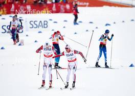 27.02.2015, Falun, Sweden (SWE): Anders Gloeersen (NOR), Didrik Toenseth (NOR), (l-r)  - FIS nordic world ski championships, cross-country, 4x10km men, Falun (SWE). www.nordicfocus.com. © NordicFocus. Every downloaded picture is fee-liable.