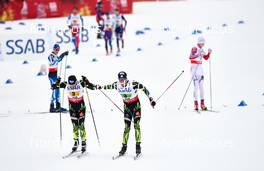 27.02.2015, Falun, Sweden (SWE): Robin Duvillard (FRA), Maurice Manificat (FRA), (l-r)  - FIS nordic world ski championships, cross-country, 4x10km men, Falun (SWE). www.nordicfocus.com. © NordicFocus. Every downloaded picture is fee-liable.