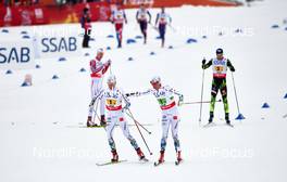 27.02.2015, Falun, Sweden (SWE): Marcus Hellner (SWE), Johan Olsson (SWE), (l-r)  - FIS nordic world ski championships, cross-country, 4x10km men, Falun (SWE). www.nordicfocus.com. © NordicFocus. Every downloaded picture is fee-liable.