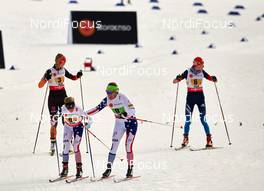 26.02.2015, Falun, Sweden (SWE): Denise Herrmann (GER), Elizabeth Stephen (USA), Rosie Brennan (USA), Alevtina Tanygina (RUS), (l-r)  - FIS nordic world ski championships, cross-country, 4x5km women, Falun (SWE). www.nordicfocus.com. © NordicFocus. Every downloaded picture is fee-liable.