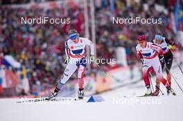 26.02.2015, Falun, Sweden (SWE): Jessica Diggins (USA), Sylwia Jaskowiec (POL), Nicole Fessel (GER), (l-r)  - FIS nordic world ski championships, cross-country, 4x5km women, Falun (SWE). www.nordicfocus.com. © NordicFocus. Every downloaded picture is fee-liable.