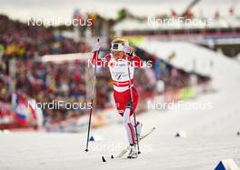 26.02.2015, Falun, Sweden (SWE): Therese Johaug (NOR) - FIS nordic world ski championships, cross-country, 4x5km women, Falun (SWE). www.nordicfocus.com. © NordicFocus. Every downloaded picture is fee-liable.