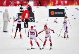 26.02.2015, Falun, Sweden (SWE): Nicole Fessel (GER), Sylwia Jaskowiec (POL), Ewelina Marcisz (POL), (l-r)  - FIS nordic world ski championships, cross-country, 4x5km women, Falun (SWE). www.nordicfocus.com. © NordicFocus. Every downloaded picture is fee-liable.