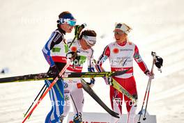 26.02.2015, Falun, Sweden (SWE): Kerttu Niskanen (FIN), Charlotte Kalla (SWE), Therese Johaug (NOR), (l-r)  - FIS nordic world ski championships, cross-country, 4x5km women, Falun (SWE). www.nordicfocus.com. © NordicFocus. Every downloaded picture is fee-liable.