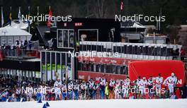 21.02.2015, Falun, Sweden (SWE): the top group leaves the stadium - FIS nordic world ski championships, cross-country, skiathlon men, Falun (SWE). www.nordicfocus.com. © NordicFocus. Every downloaded picture is fee-liable.