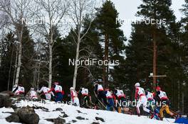 21.02.2015, Falun, Sweden (SWE): the top group in the first uphill - FIS nordic world ski championships, cross-country, skiathlon men, Falun (SWE). www.nordicfocus.com. © NordicFocus. Every downloaded picture is fee-liable.