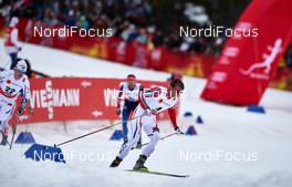 21.02.2015, Falun, Sweden (SWE): Lars Nelson (SWE), Petter Northug (NOR), (l-r)  - FIS nordic world ski championships, cross-country, skiathlon men, Falun (SWE). www.nordicfocus.com. © NordicFocus. Every downloaded picture is fee-liable.