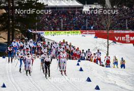 21.02.2015, Falun, Sweden (SWE): the men's start - FIS nordic world ski championships, cross-country, skiathlon men, Falun (SWE). www.nordicfocus.com. © NordicFocus. Every downloaded picture is fee-liable.
