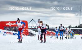 21.02.2015, Falun, Sweden (SWE): Martin Jaks (CZE), Martin Johansson (SWE), Erik Bjornsen (USA), Sami Jauhojaervi (FIN), (l-r)  - FIS nordic world ski championships, cross-country, skiathlon men, Falun (SWE). www.nordicfocus.com. © NordicFocus. Every downloaded picture is fee-liable.