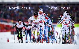 21.02.2015, Falun, Sweden (SWE): Alex Harvey (CAN), Lars Nelson (SWE), (l-r)  - FIS nordic world ski championships, cross-country, skiathlon men, Falun (SWE). www.nordicfocus.com. © NordicFocus. Every downloaded picture is fee-liable.