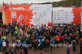 21.02.2015, Falun, Sweden (SWE): The spectators walk into the stadium - FIS nordic world ski championships, cross-country, skiathlon women, Falun (SWE). www.nordicfocus.com. © NordicFocus. Every downloaded picture is fee-liable.
