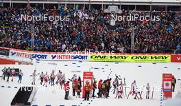 21.02.2015, Falun, Sweden (SWE): walk in of the women - FIS nordic world ski championships, cross-country, skiathlon women, Falun (SWE). www.nordicfocus.com. © NordicFocus. Every downloaded picture is fee-liable.