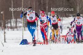 21.02.2015, Falun, Sweden (SWE): Aino-Kaisa Saarinen (FIN), Eva Vrabcova-Nyvltova (CZE), Victoria Carl (GER), Masako Ishida (JPN), (l-r)  - FIS nordic world ski championships, cross-country, skiathlon women, Falun (SWE). www.nordicfocus.com. © NordicFocus. Every downloaded picture is fee-liable.