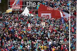 21.02.2015, Falun, Sweden (SWE): spectators with flags - FIS nordic world ski championships, cross-country, skiathlon women, Falun (SWE). www.nordicfocus.com. © NordicFocus. Every downloaded picture is fee-liable.