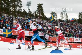 21.02.2015, Falun, Sweden (SWE): Astrid Uhrenholdt Jacobsen (NOR), Kerttu Niskanen (FIN), Heidi Weng (NOR), (l-r)  - FIS nordic world ski championships, cross-country, skiathlon women, Falun (SWE). www.nordicfocus.com. © NordicFocus. Every downloaded picture is fee-liable.