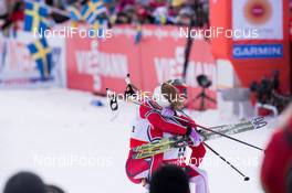 21.02.2015, Falun, Sweden (SWE): Therese Johaug (NOR), Astrid Uhrenholdt Jacobsen (NOR) - FIS nordic world ski championships, cross-country, skiathlon women, Falun (SWE). www.nordicfocus.com. © NordicFocus. Every downloaded picture is fee-liable.
