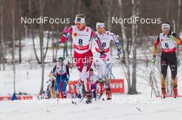 21.02.2015, Falun, Sweden (SWE): Martine Ek Hagen (NOR), Emma Wiken (SWE), Stefanie Boehler (GER) - FIS nordic world ski championships, cross-country, skiathlon women, Falun (SWE). www.nordicfocus.com. © NordicFocus. Every downloaded picture is fee-liable.