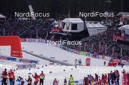 21.02.2015, Falun, Sweden (SWE): Full packed cross-country-stadium in Falun - FIS nordic world ski championships, cross-country, skiathlon women, Falun (SWE). www.nordicfocus.com. © NordicFocus. Every downloaded picture is fee-liable.