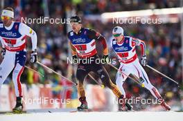 22.02.2015, Falun, Sweden (SWE): Andrew Newell (USA), Thomas Bing (GER), Finn Haagen Krogh (NOR), (l-r)  - FIS nordic world ski championships, cross-country, team sprint, Falun (SWE). www.nordicfocus.com. © NordicFocus. Every downloaded picture is fee-liable.