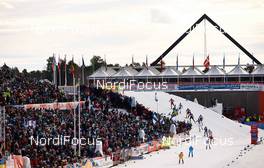 22.02.2015, Falun, Sweden (SWE): athletes pass the stadium - FIS nordic world ski championships, cross-country, team sprint, Falun (SWE). www.nordicfocus.com. © NordicFocus. Every downloaded picture is fee-liable.