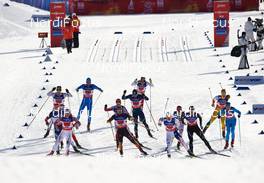 22.02.2015, Falun, Sweden (SWE): the men's start - FIS nordic world ski championships, cross-country, team sprint, Falun (SWE). www.nordicfocus.com. © NordicFocus. Every downloaded picture is fee-liable.