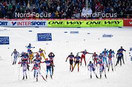 22.02.2015, Falun, Sweden (SWE): handover zone - FIS nordic world ski championships, cross-country, team sprint, Falun (SWE). www.nordicfocus.com. © NordicFocus. Every downloaded picture is fee-liable.