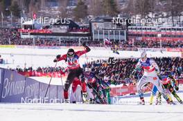 22.02.2015, Falun, Sweden (SWE): Justyna Kowalczyk (POL), Ida Ingemarsdotter (SWE), (l-r)  - FIS nordic world ski championships, cross-country, team sprint, Falun (SWE). www.nordicfocus.com. © NordicFocus. Every downloaded picture is fee-liable.