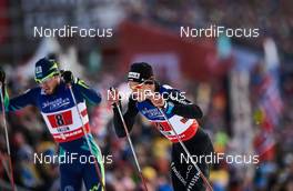 22.02.2015, Falun, Sweden (SWE): Mark Starostin (KAZ), Roman Schaad (SUI), (l-r)  - FIS nordic world ski championships, cross-country, team sprint, Falun (SWE). www.nordicfocus.com. © NordicFocus. Every downloaded picture is fee-liable.