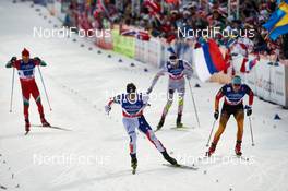 22.02.2015, Falun, Sweden (SWE): Simeon Hamilton (USA), Tim Tscharnke (GER), (l-r)  - FIS nordic world ski championships, cross-country, team sprint, Falun (SWE). www.nordicfocus.com. © NordicFocus. Every downloaded picture is fee-liable.