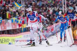 22.02.2015, Falun, Sweden (SWE): Petter Northug (NOR), Tim Tscharnke (GER), (l-r)  - FIS nordic world ski championships, cross-country, team sprint, Falun (SWE). www.nordicfocus.com. © NordicFocus. Every downloaded picture is fee-liable.