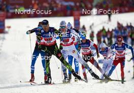 22.02.2015, Falun, Sweden (SWE): Robin Duvillard (FRA), Calle Halfvarsson (SWE), (l-r)  - FIS nordic world ski championships, cross-country, team sprint, Falun (SWE). www.nordicfocus.com. © NordicFocus. Every downloaded picture is fee-liable.