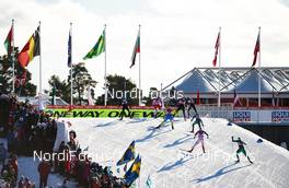 22.02.2015, Falun, Sweden (SWE): women at the final uphill - FIS nordic world ski championships, cross-country, team sprint, Falun (SWE). www.nordicfocus.com. © NordicFocus. Every downloaded picture is fee-liable.