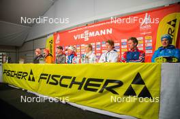23.02.2015, Falun, Sweden (SWE): Severin Freund (GER), Erik Frenzel (GER), Bernhard Gruber (AUT), Therese Johaug (NOR), Stina Nilsson (SWE), Calle Halfvarsson (SWE), Ola Vigen Hattestad (NOR), Dario Cologna (SUI) - FIS nordic world ski championships, cross-country, training, Falun (SWE). www.nordicfocus.com. © NordicFocus. Every downloaded picture is fee-liable.
