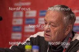 18.02.2015, Falun, Sweden (SWE): Gian Franco Kasper (FIS), FIS president - FIS nordic world ski championships, cross-country, training, Falun (SWE). www.nordicfocus.com. © NordicFocus. Every downloaded picture is fee-liable.