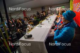 23.02.2015, Falun, Sweden (SWE): Severin Freund (GER), Erik Frenzel (GER), Bernhard Gruber (AUT), Therese Johaug (NOR), Stina Nilsson (SWE), Calle Halfvarsson (SWE), Ola Vigen Hattestad (NOR), Dario Cologna (SUI) - FIS nordic world ski championships, cross-country, training, Falun (SWE). www.nordicfocus.com. © NordicFocus. Every downloaded picture is fee-liable.