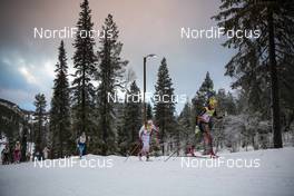 29.11.2015, Ruka, Finland (FIN): Anne Kylloenen (FIN), Petra Novakova (CZE), Stefanie Boehler (GER), (l-r)  - FIS world cup cross-country, 10km women, Ruka (FIN). www.nordicfocus.com. © Modica/NordicFocus. Every downloaded picture is fee-liable.