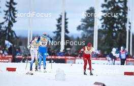 29.11.2015, Ruka, Finland (FIN): Jennie Oeberg (SWE), Maija Hakala (FIN), Masako Ishida (JPN), (l-r)  - FIS world cup cross-country, 10km women, Ruka (FIN). www.nordicfocus.com. © Felgenhauer/NordicFocus. Every downloaded picture is fee-liable.